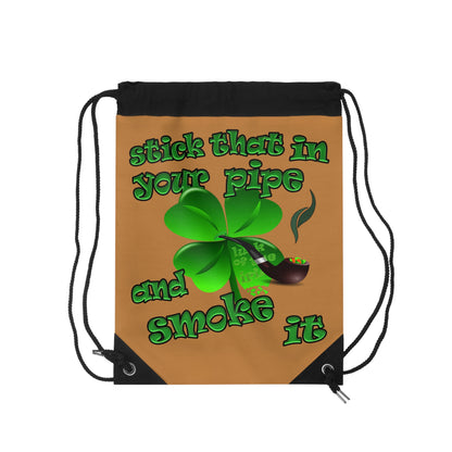 celtics logo - Drawstring Bag (light brown)