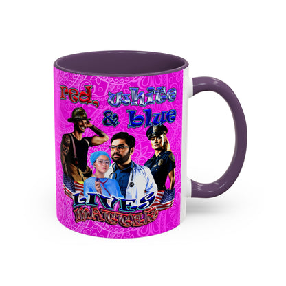 rw&b lives matter - Accent Mug (pink swirl)