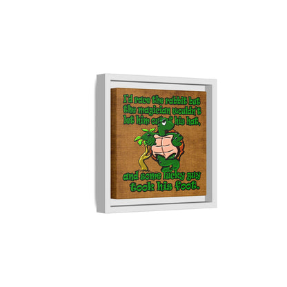 turtle race - framed canvas art (brown papyrus)