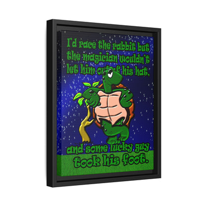 turtle race - framed canvas art ('snoops' background)