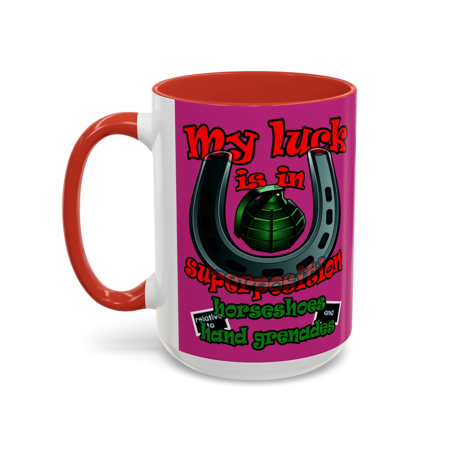 my luck - Accent Mug (pink)