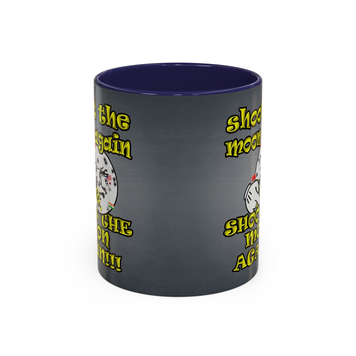 shoot the moon again - Accent Mug (grey-light grey)