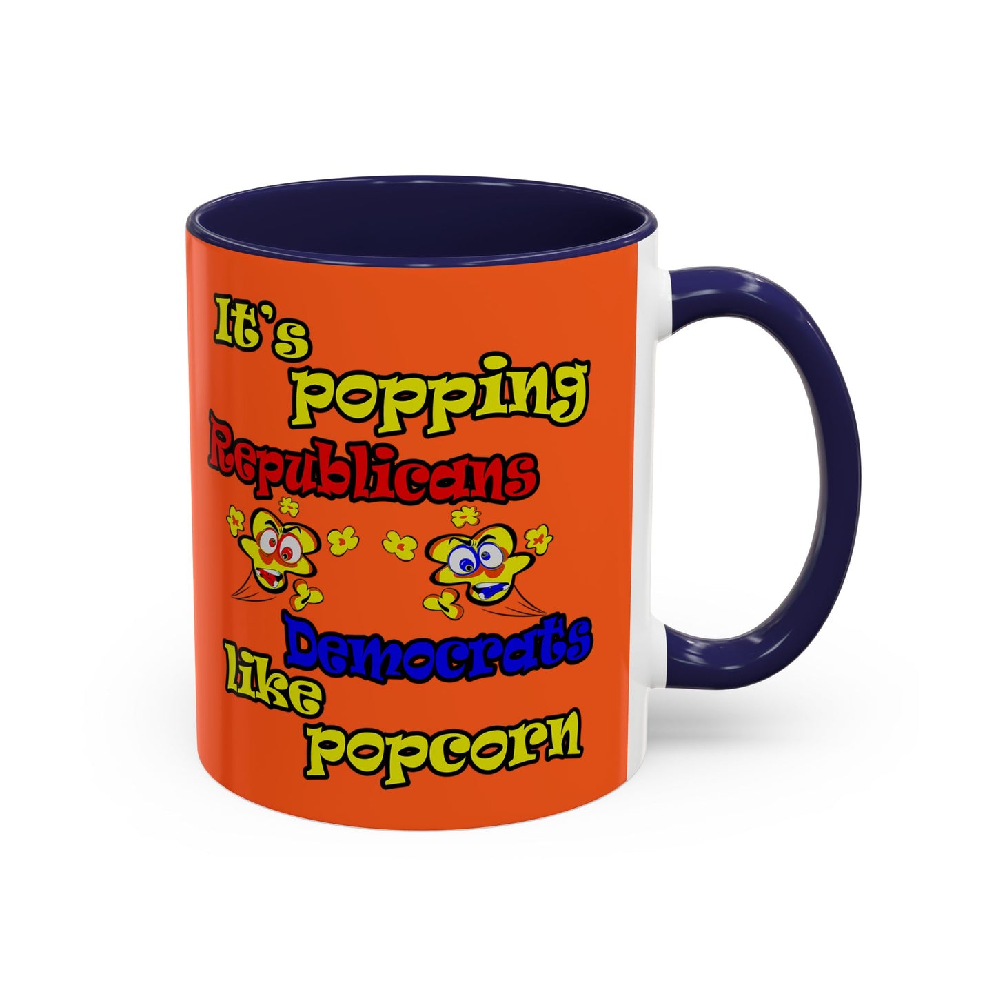 popping like popcorn - Accent Mug (orange)