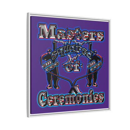 em cee squared - framed canvas art (purple)