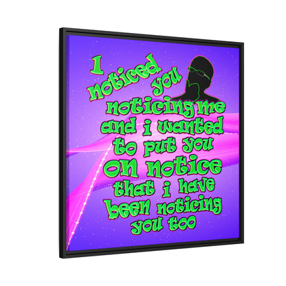 noticed you noticing - framed canvas art (purple-pink wave)