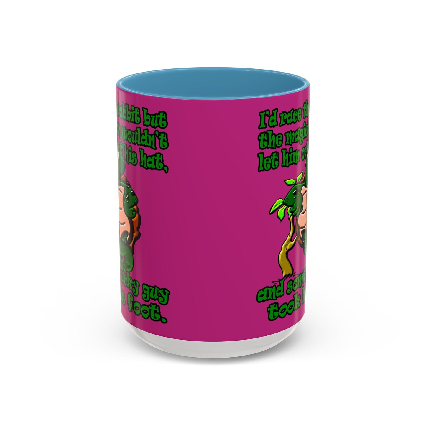 turtle race - Accent Mug (pink)
