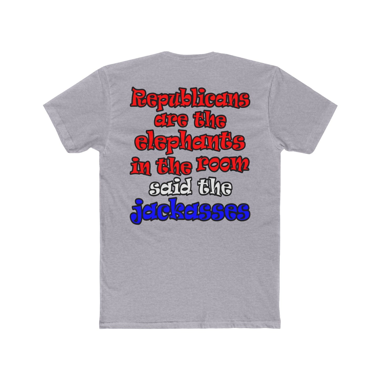 donkeys and elephants - Men's Cotton Crew Tee