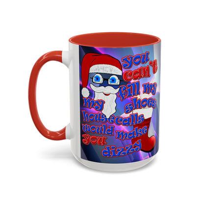 santa's shoes - Accent Mug (grey-pink wave)