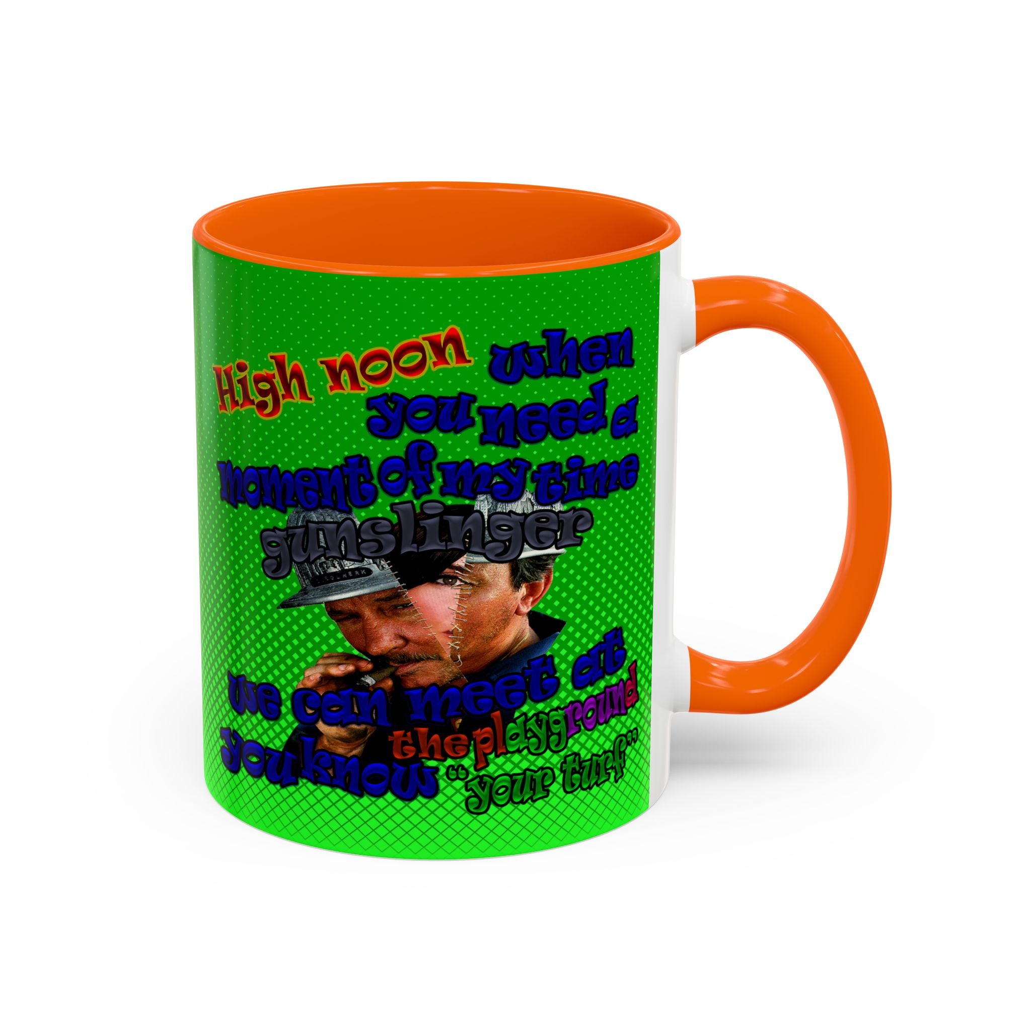 high noon - Accent Mug (logo green)