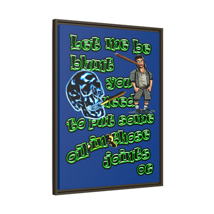 og - framed canvas art (dark blue)