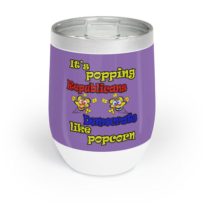 popping like popcorn - Chill Wine Tumbler (light purple)