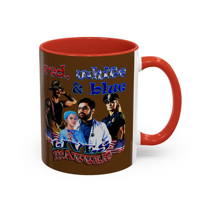 rw&b lives matter - Accent Mug (brown)