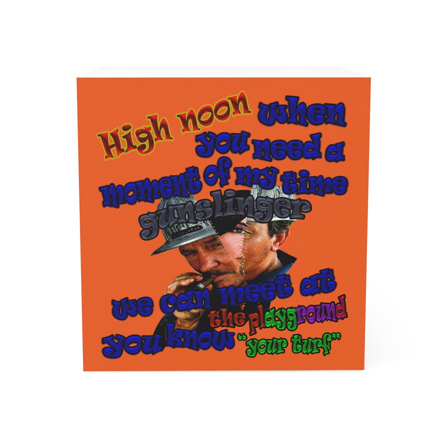 high noon - note cube (orange)