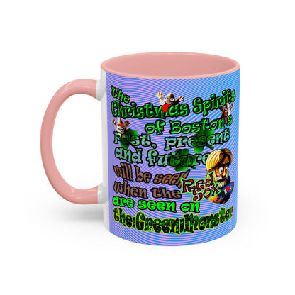 christmas spirits of boston - Accent Mug (light blue-purple wave)