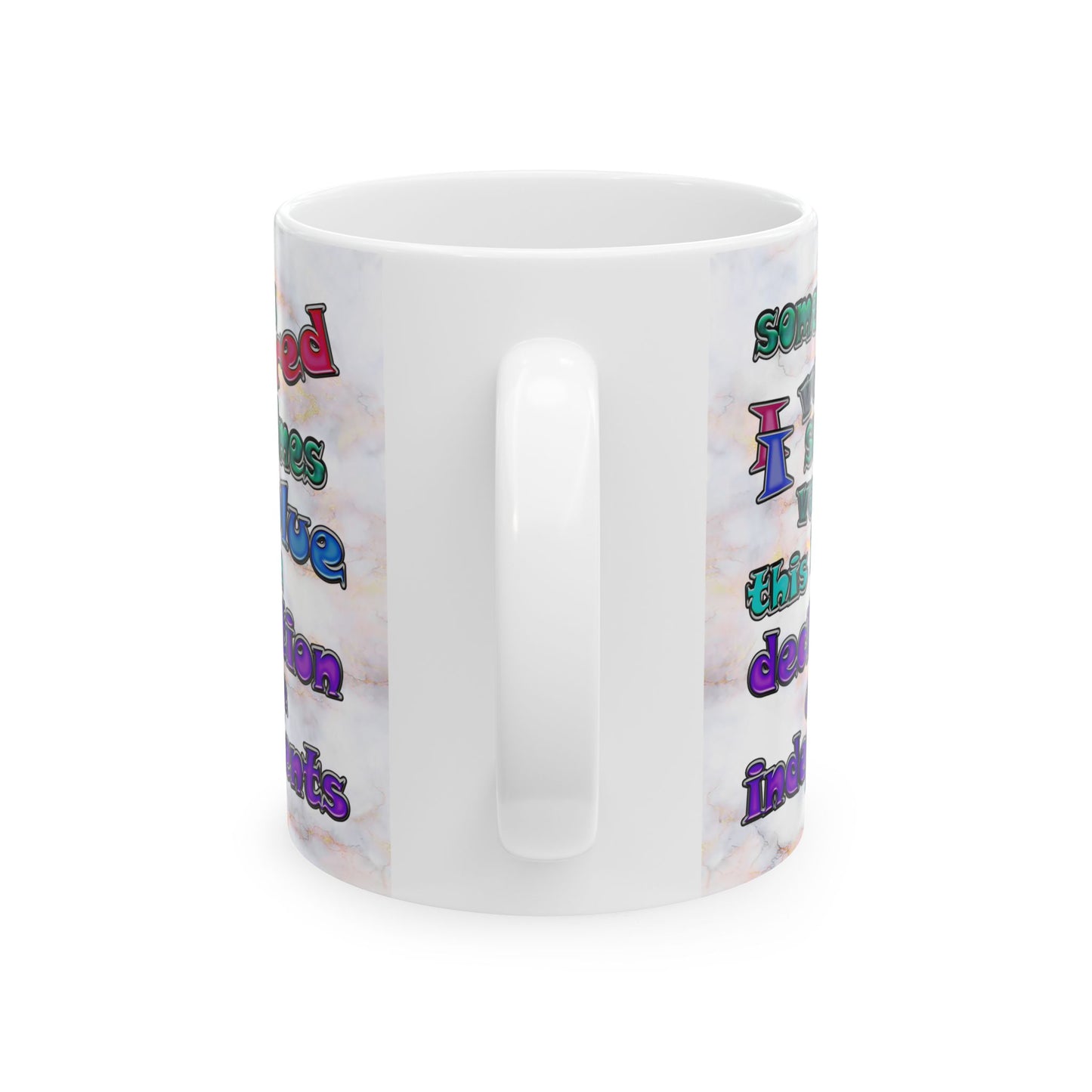 declaration of the independents - White Mug (white marble)