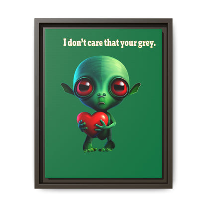 I don't care that your grey - framed canvas art (dark green)