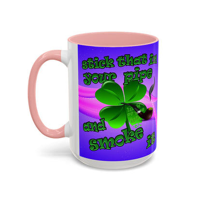 celtics logo - Accent Mug (purple-pink wave)