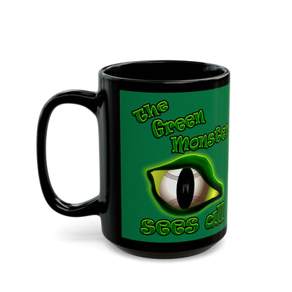 green monster - Black Mug (dark green)