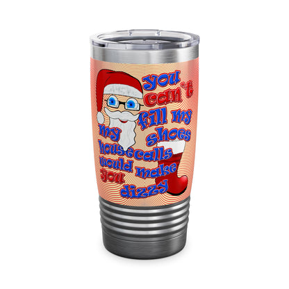 santa's shoes - Ringneck Tumbler, 20oz (yellow-orange wave)