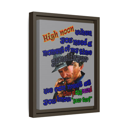 high noon - framed canvas art (grey)