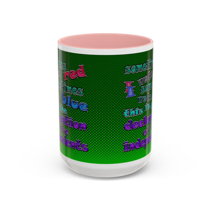 declaration of the independents - Accent Mug (logo green)