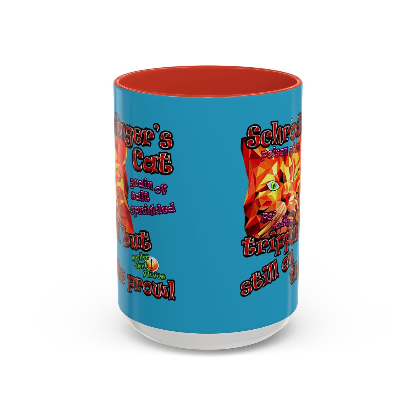 schrodinger's cat - Accent Mug (turquoise)