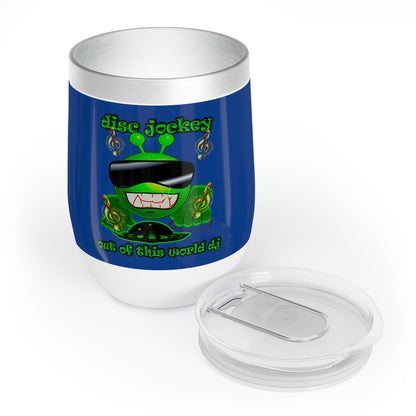 disc jockey - Chill Wine Tumbler (dark blue)