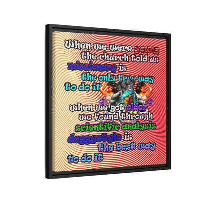doggystyle - framed canvas art (yellow-orange wave)