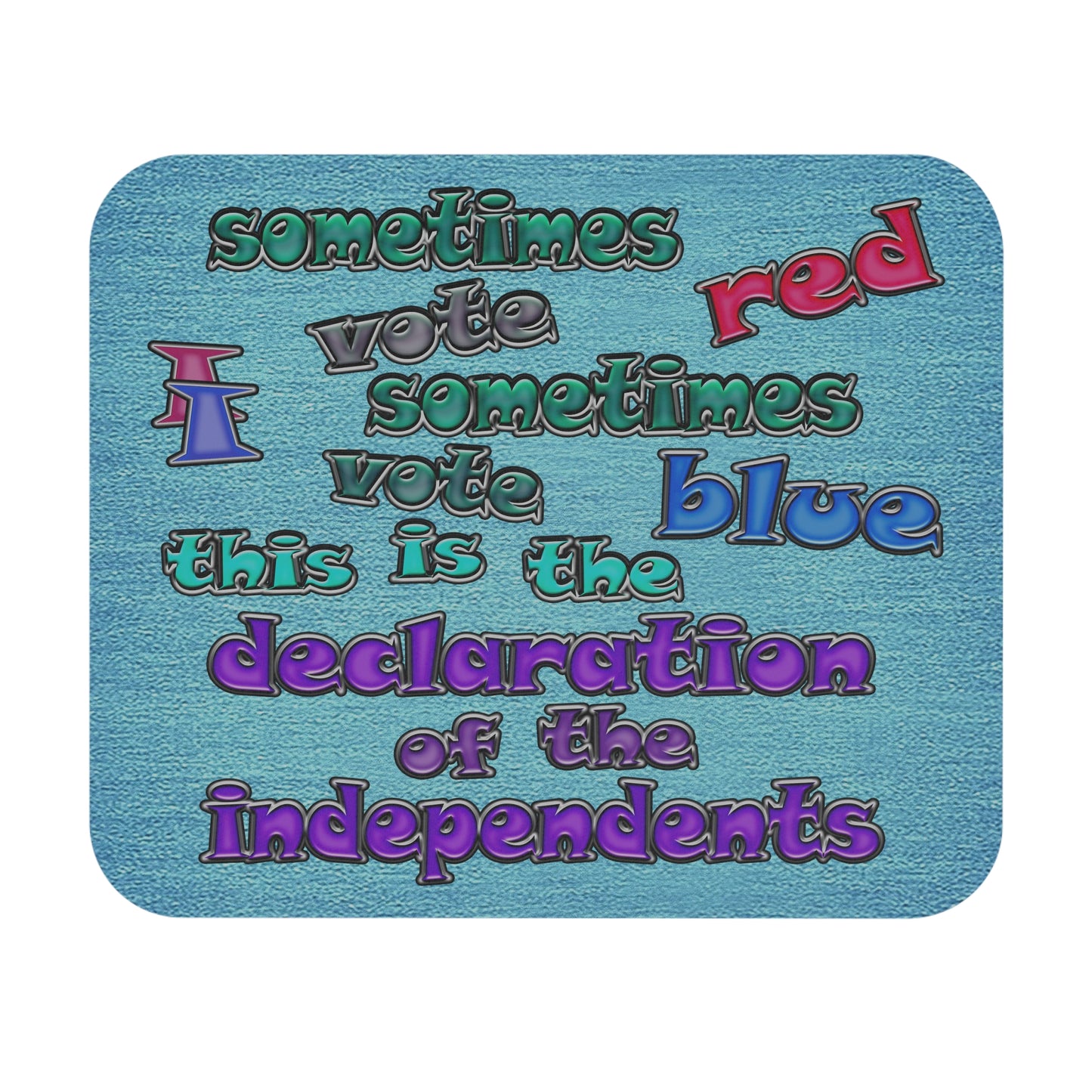 declaration of the independents - Mouse Pad (Rectangle) (faded blue)