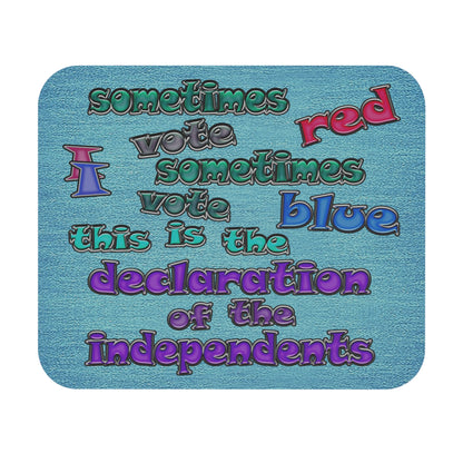 declaration of the independents - Mouse Pad (Rectangle) (faded blue)