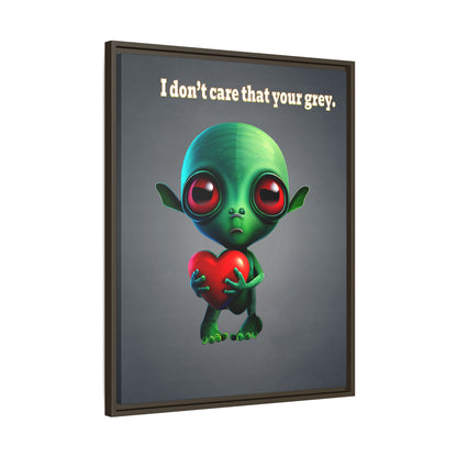 I don't care that your grey - framed canvas art (grey-light grey)