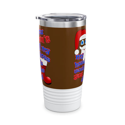 santa's shoes - Ringneck Tumbler, 20oz (brown)
