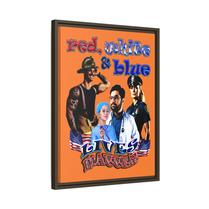 rw&b lives matter - framed canvas art (crusta)