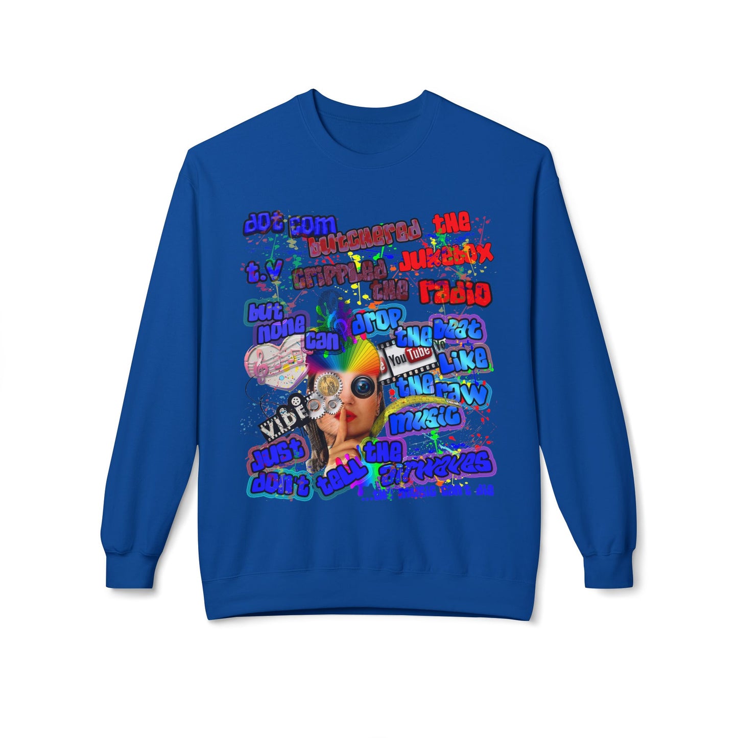 drop the beat - Unisex Midweight Softstyle Fleece Crewneck Sweatshirt