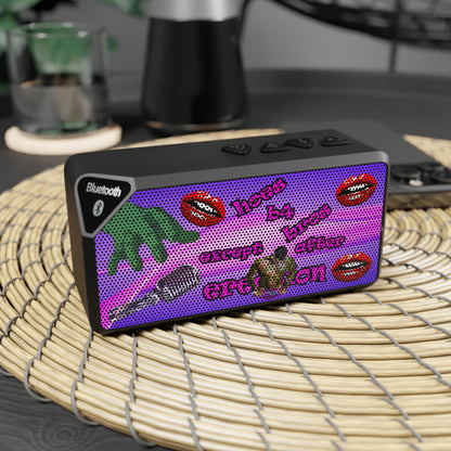 hoes b4 bros - Jabba Bluetooth Speaker (purple-pink wave)