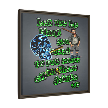 og - framed canvas art (grey-light grey)