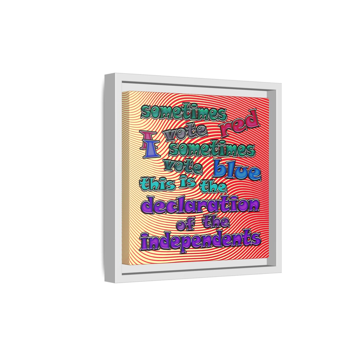 declaration of the independents - framed canvas art (yellow-orange wave)