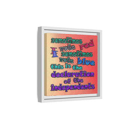 declaration of the independents - framed canvas art (yellow-orange wave)