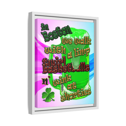 celtics logo - framed canvas art (light blue-pink wave)