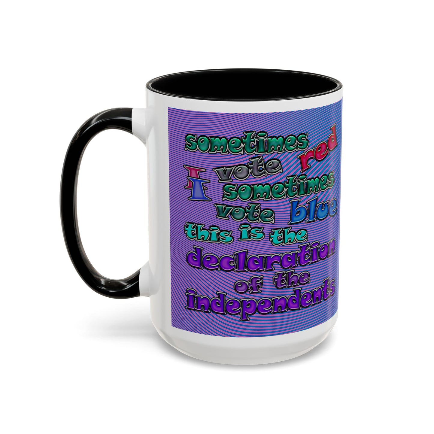 declaration of the independents - Accent Mug (light blue-purple wave)
