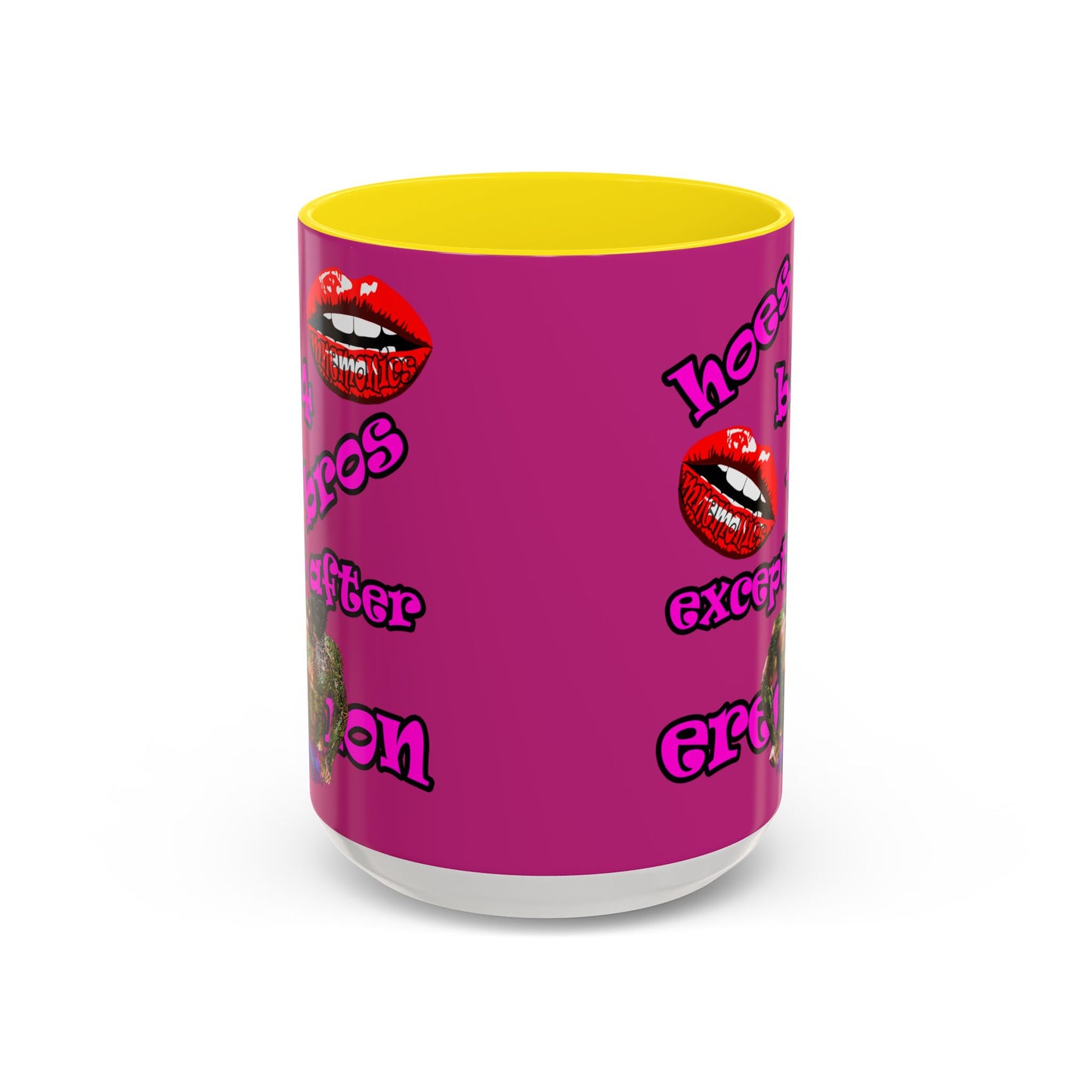 hoes b4 bros - Accent Mug (pink)