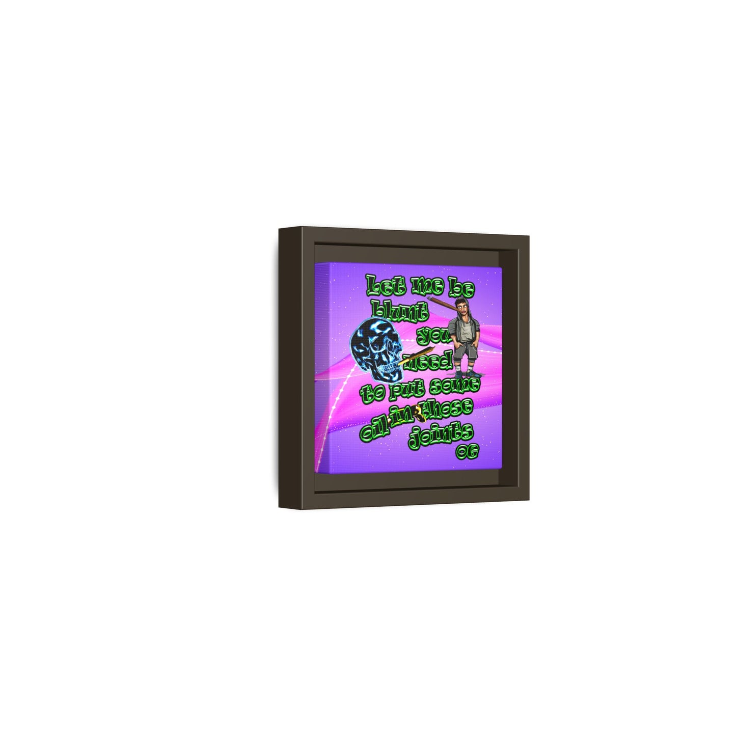 og - framed canvas art (purple-pink wave)