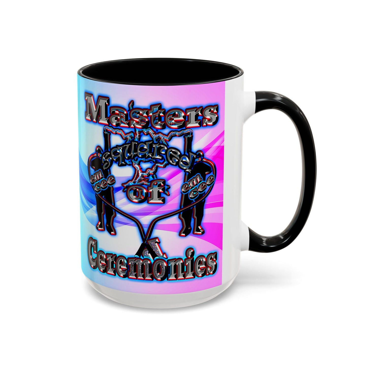 em cee squared - Accent Mug (light blue-pink wave)