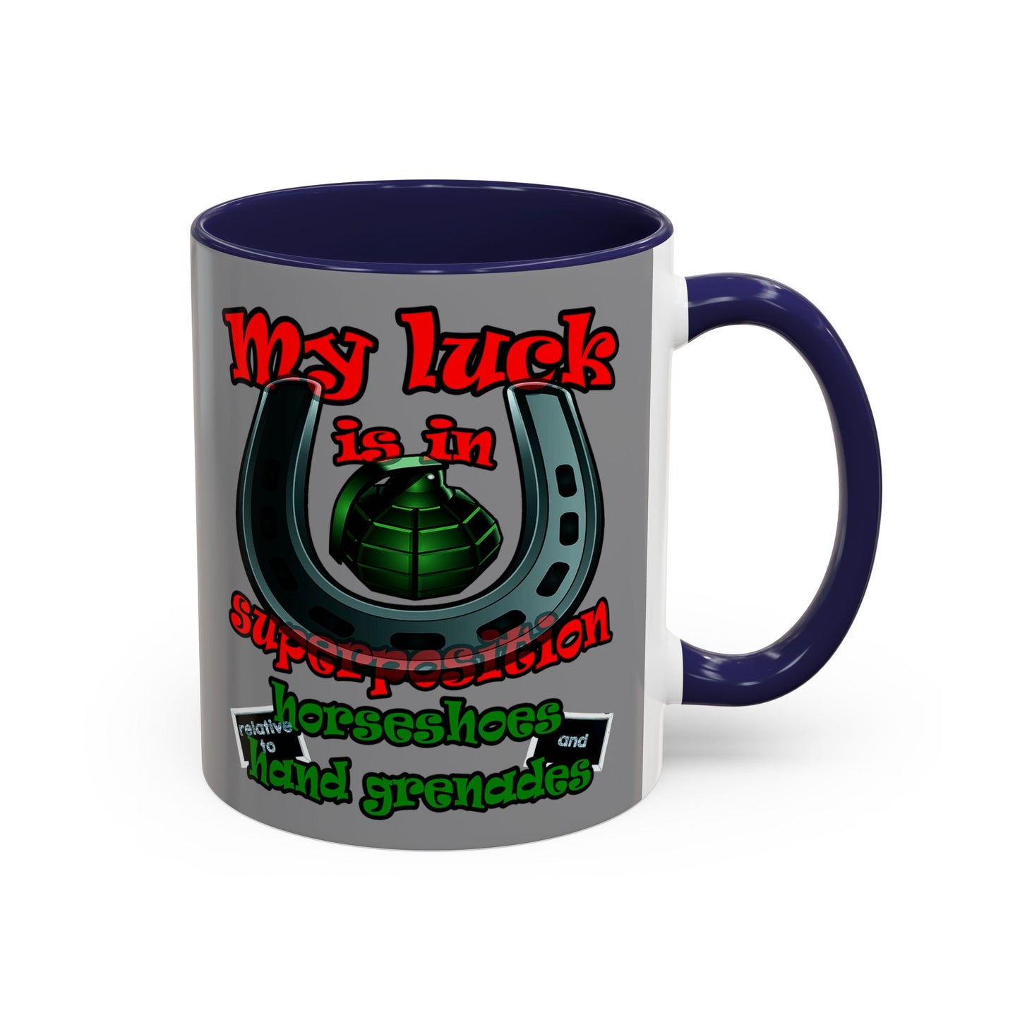 my luck - Accent Mug (grey)