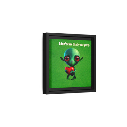 I don't care that your grey - framed canvas art (green turf)