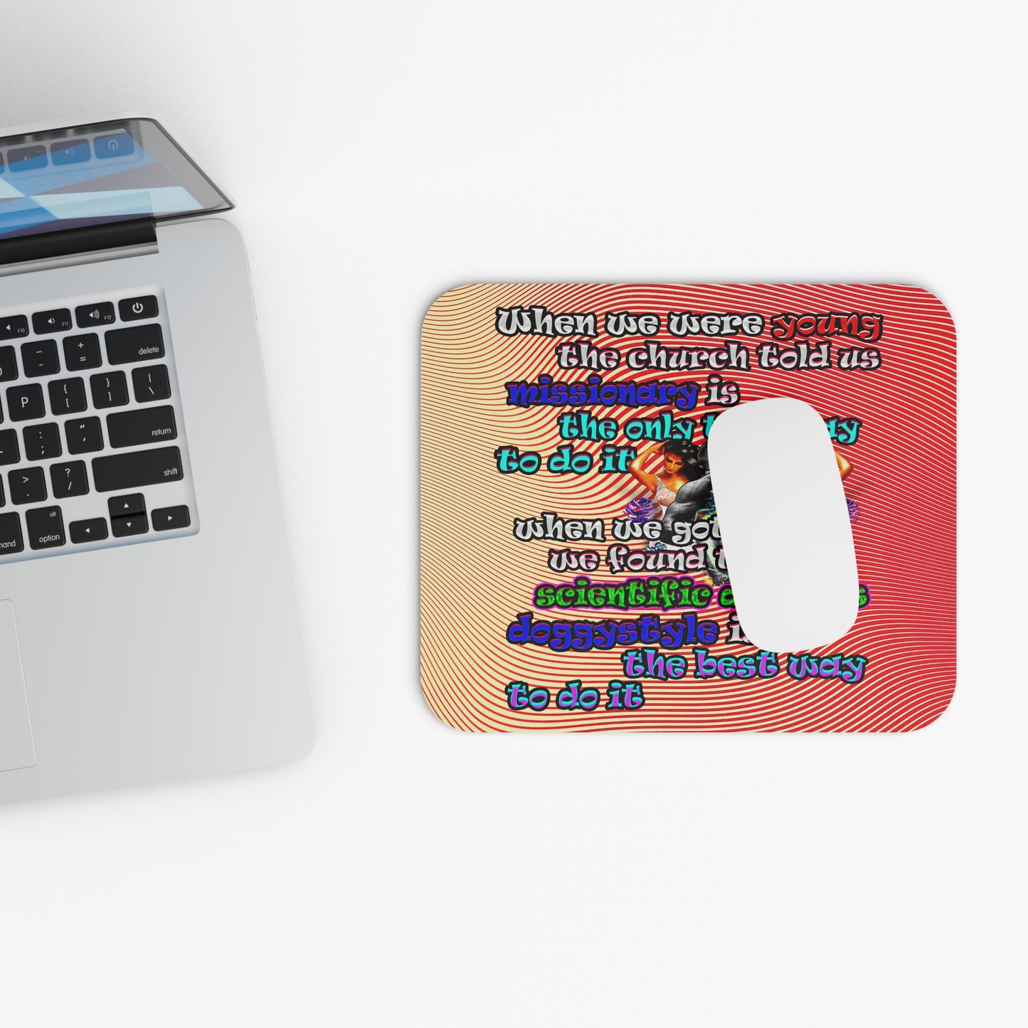 doggystyle - Mouse Pad (Rectangle) (yellow-orange wave)