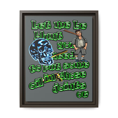 og - framed canvas art (dark grey)