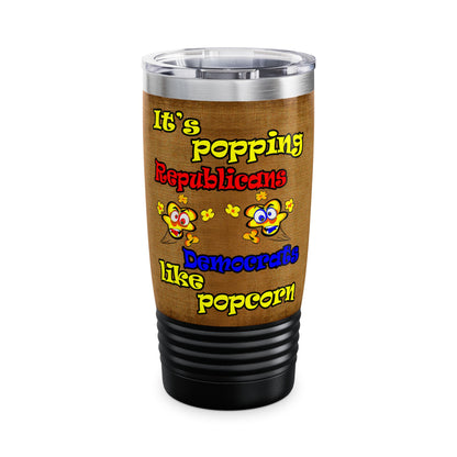 popping like popcorn - Ringneck Tumbler, 20oz (brown papyrus)