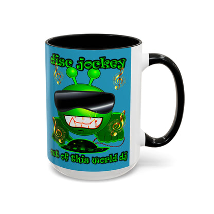 disc jockey - Accent Mug (turquoise)