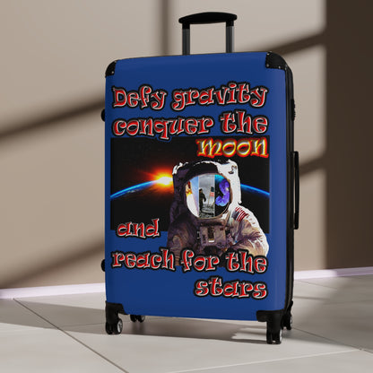 defy conquer reach - Suitcase (dark blue)